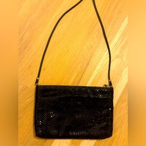 Whiting And Davis Black Vintage Purse & Lipstick Mirror Case